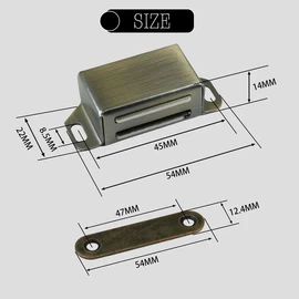 ciciment Magnetic Door Catch, Stainless Steel Cabinet Magnets for Kitchen Wardrobe Bathroom Cupboard Drawer Closures, Strong Magnet Latches for Small Cabinet Doors - Bronze (4 PCS)