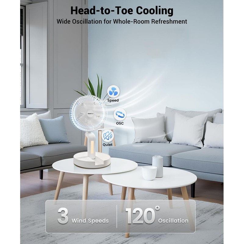 Geek Aire Personal Cooling Fan that Blow Cold Air, Portable
