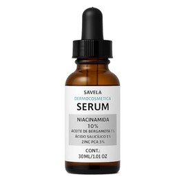 Serum, Suero Niacinamida 10%, Aceite de Bergamota 1%, Ácido Salicilico 1%, Zinc PCA 3%, Limpiador facial, Hidratante, Ilumina y unifica el tono de piel, Ideal para diferentes tipos de piel.