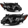 Headlight Assembly Fits for T-oyota for Corolla 2009-2010 -Black Housing