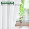 UFRIDAY White Bathroom Window Curtain with Hooks, Narrow Short Fabric