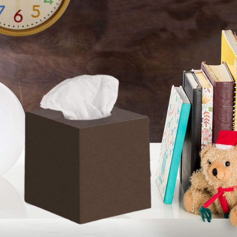 Bronze Tissue Box Cover Square - Plastic Facial Tissue Box