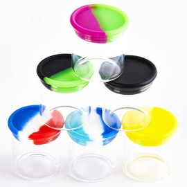 KUVIS 15ml Silicone Glass Wax Containers Airtight with Silicone Lid Concentrate Jars Multi Use (3)