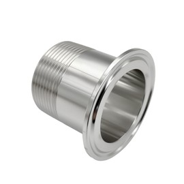 Beduan 2" Tri Clamp to 1-1/2" NPT Male Stainless Steel Sanitary Fitting Home Brew Connector (Ferrule OD 64mm)