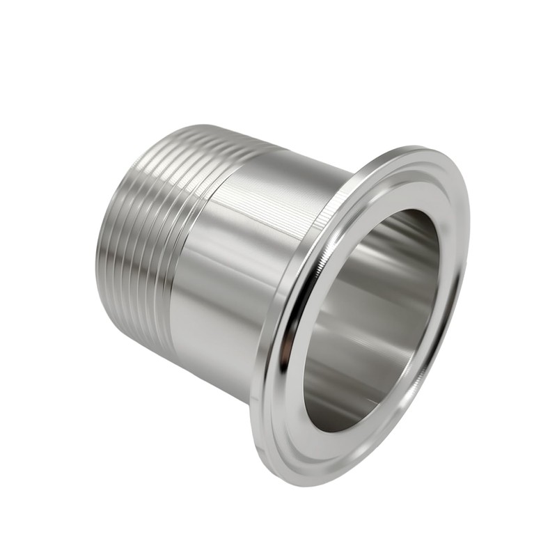 Beduan 2" Tri Clamp to 1-1/2" NPT Male Stainless Steel