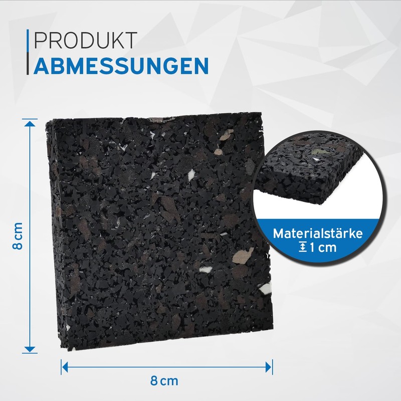 kör4u 12 x Patio Pads, 80 x 80 x 10