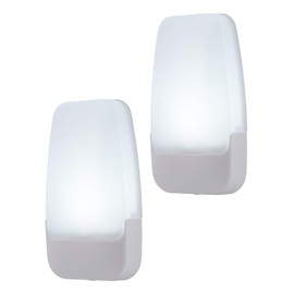 GE 55991 LED Night Light, Plug-in, Dusk to Dawn Sensor, Cool White, UL-Certified, Energy Efficient, Ideal for Bedroom, Bathroom, Nursery, Kitchen, Hallway, 2 pack, 2 Count