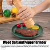 2pcs Wood Salt and Pepper Grinder Adjustable Coarseness Wooden Pepper
