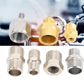 Professional Airbrush Adaptor Kit with 7pcs BSP Connectors,Brass Material,Easy to Replace for Compressor Airbrush Hose