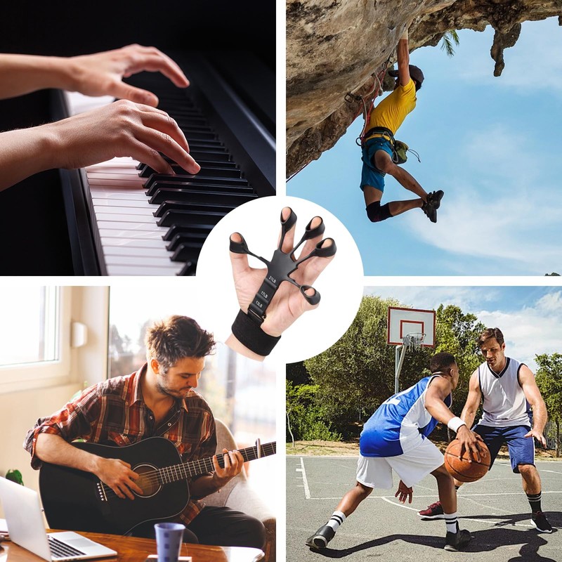 Bzzerumy Hand Trainer 5-Finger Grip Strength Trainer - Set of