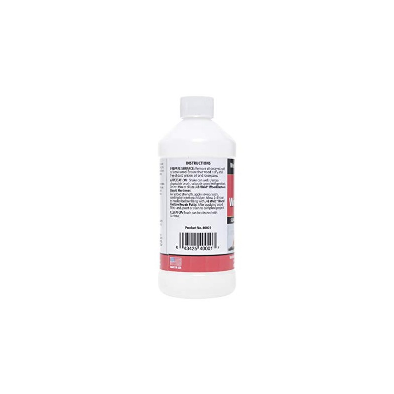 J-B Weld 40001 Wood Restore Liquid Hardener - 16 oz.,