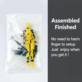 T13 Action Figure Set, Titan 13 Robot Action Figure 3D Printed robo 13 Action Figure Articulated, for Collectors Desktop Decorations, Black Green/Red Black(Assembly Completed) (white)