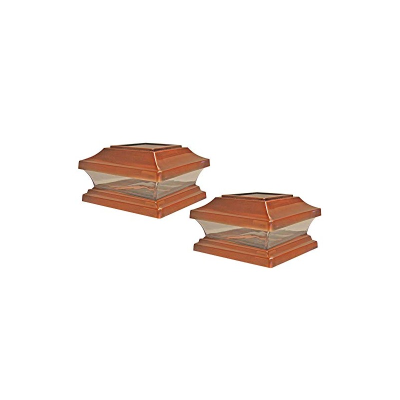 Woodway Solar Post Cap, in Copper, fits 5.5" Post, with