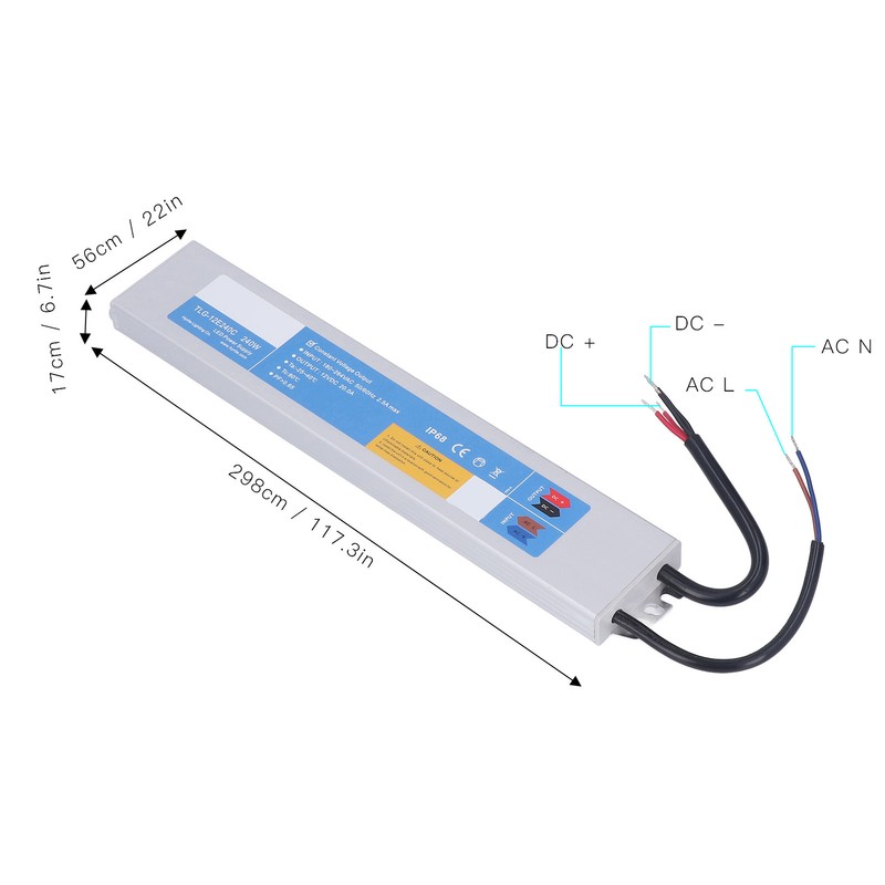 LED Power Supply Waterproof Driver 180‑264VAC to DC Converter Transformer