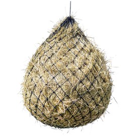 Equinate Balenet Hay Net with Hanging Rings Close Mesh Navy 5 x 5 cm - Extends the Eating Time - Capacity Approx. 5 kg Hay - Robust Feed Net