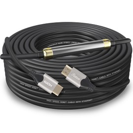 Fizttzon 4K HDMI Cable 75Ft High Speed HDMI 2.0 Cable with Signal Booster Support 4K/60Hz,3D,1080P,18Gbps Transfer-Grey