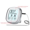 Wireless Food Thermometer Electronic Digital Touch Screen W/Timer Alarm for