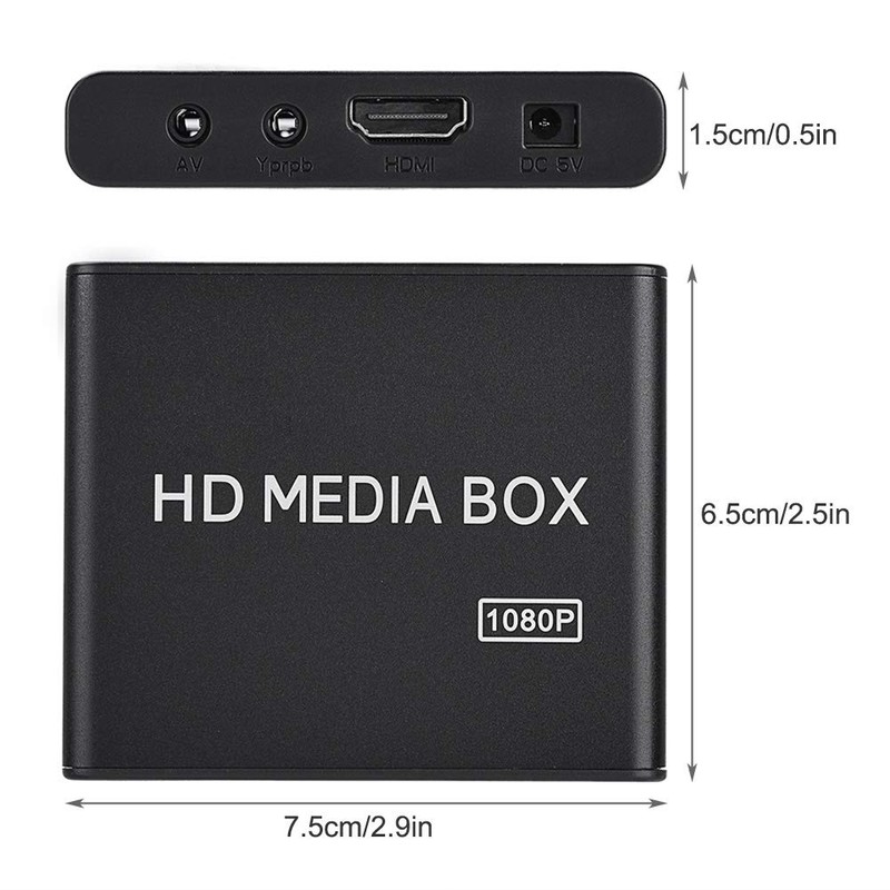 Richer-R HD Media Player, Full HD Media Box, Mini 1080P,