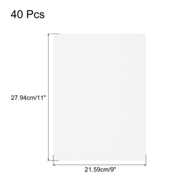 QUARKZMAN 40 Sheets White Card 9 x 11 Inches 200 g/m² Thick Card Paper for Crafts, Invitations, Card Making, Scrapbooking, Drawing