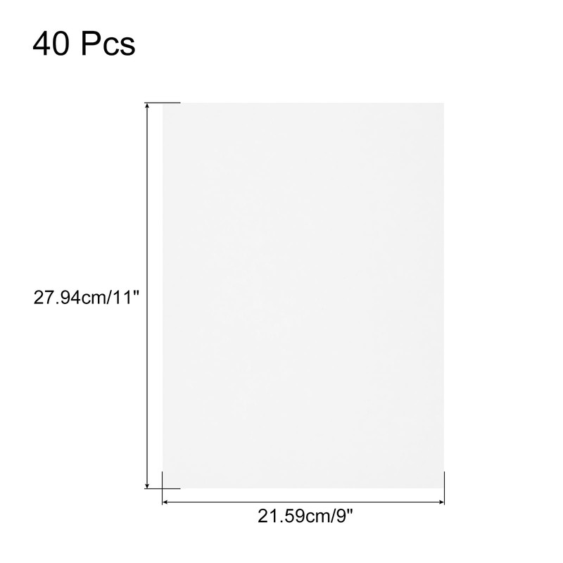 QUARKZMAN 40 Sheets White Card 9 x 11 Inches 200