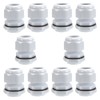 10 Pack M20 20mm IP68 Waterproof White Cable Glands, Suitable