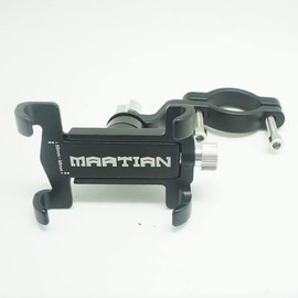 Martian New Aluminum Alloy Bicycle & Motorcycle Phone Mount, Adjustable, Fits for Any Smartphones with 360° Rotation, Safe and Comfortable Handlebar Holder for Bicycle or Motorbik
