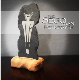 Sego Man Pictograph Petroglyph Hieroglyphs Ancient Tablet Engraved on  Blk Slate