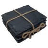 apollo THE HOUSEWARES BRAND Slate Coaster Set 4 Square, 100%