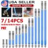 Frentaly 7~14X Magnetic screwdriver bit Bits set PH2 Anti-slip Hex