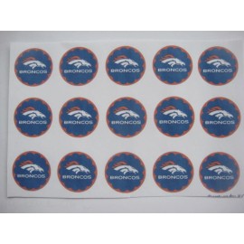flat back one inch button 15 Denver Broncos all heads  flat back buttons or pin badge cabochons magnets - magnets