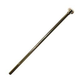 Westbrass D123-03 3/8" x 12" Brass Flat Head Toilet Riser Supply Line, Polished Brass