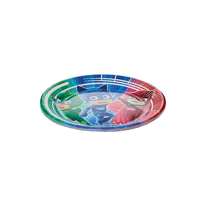 Procos 88630 - Teller PJ Masks, 8 Stück, Durchmesser 23