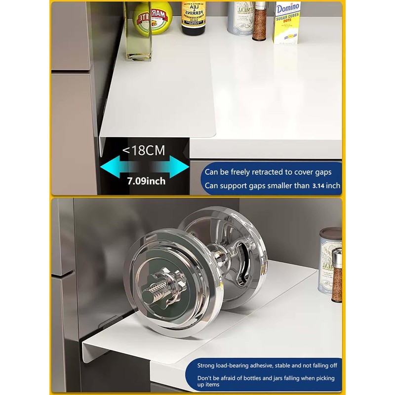 Metal Kitchen Refrigerator Gap Partition Countertop Gap Extension Board, Refrigerator