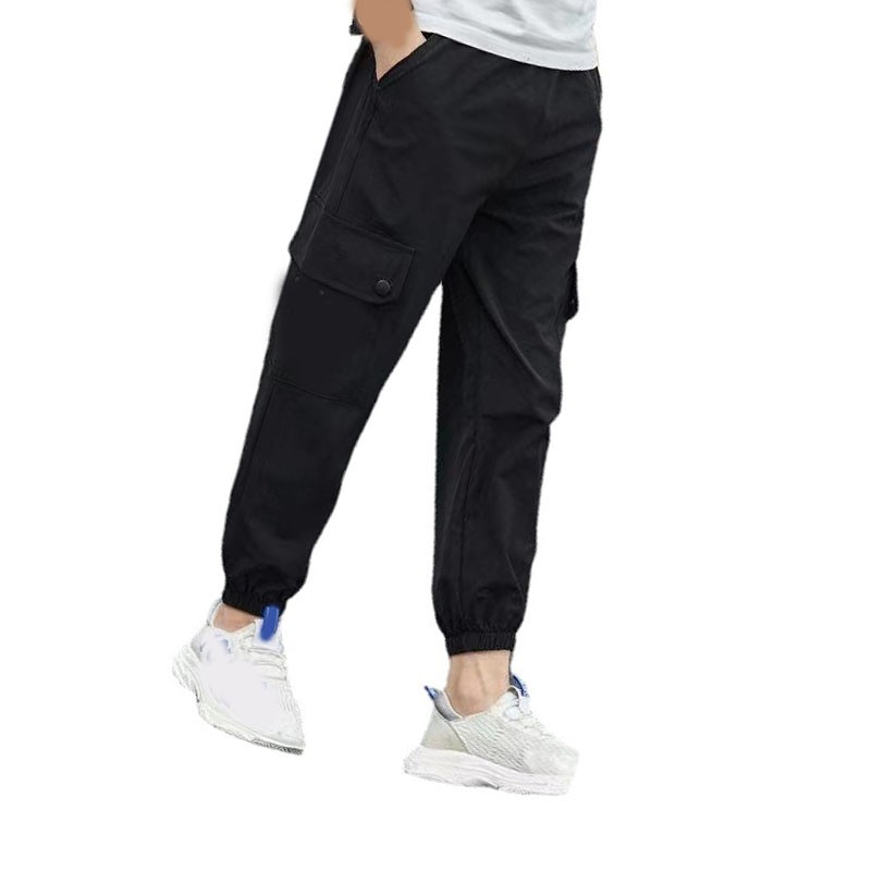 Boy Pants Quick Dry Breathable Cool Feeling Multi Pockets Casual