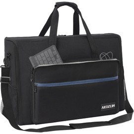 AKOZLIN 27-32 inch Monitor Bag, Dual Monitor Carrying Case(up to 2), Padded Monitor Travel Case (NOT for iMac), LCD Screens/TVs Transport Tote Bag with Shoulder Strap Accessories Pocket