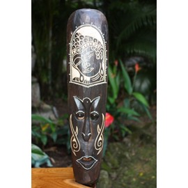 Tikimaster Buddha Mask 20" Zen - Primitive Art | #wib370650i