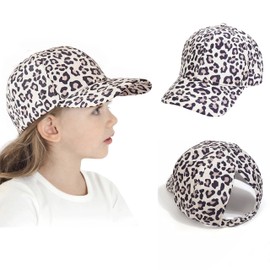 Shimmerz Children's Unisex Baseball Cap, Adjustable Baseball Cap, Leopard Pattern Baseball Cap, Sun Hat, Children's Baseball Cap, Peaked Cap, Girls