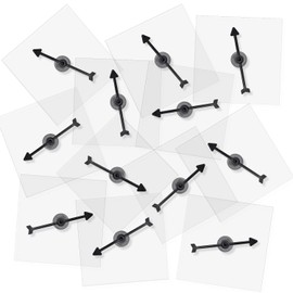 12pcs Game Spinners, Blank Acrylic Clear Game Board with Rotating Arrows Transparent Erasable Arrow Spinners for Classroom Activities (Square, Black Arrow)