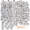 Rondelle Spacer Beads, 200pcs 6mm Flat Round Spacer Beads Metal