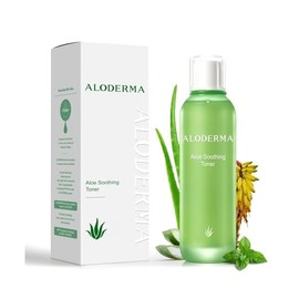 Aloderma Soothing Facial Toner Made with 91% Organic Aloe Vera, Alcohol Free Toner for Face for Sensitive Skin with Allantoin and Hyaluronic Acid - Natural Aloe Face Toner for Dry, Red Skin - 4.2oz
