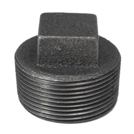 Jinan 1-1/4" BLACK MALLEABLE IRON PLUG fitting pipe npt