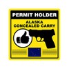 fagraphix Alaska Concealed Carry Permit Holder Sticker Self Adhesive Vinyl