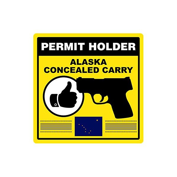 fagraphix Alaska Concealed Carry Permit Holder Sticker Self Adhesive Vinyl