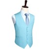 HISDERN Chaleco de traje para hombre con 3 bolsillos para