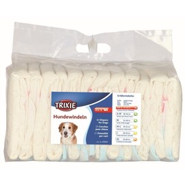 Trixie Nappies for Female Dogs, Pack of 12, Waist Circumference 20 - 28 cm