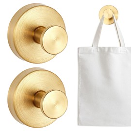 kasanidika Suction Cup Hook, 2 Pieces, Magnetic Hook, Wall Hook, Waterproof Wall Hook, Strong, Vacuum, Load Capacity 22.0 lbs (10 kg), Stainless Steel, Rust Resistant, Diameter 2.4 inches (60 mm), No