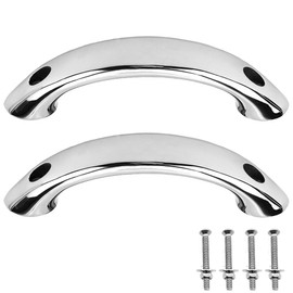 Laorde 316 Solid Stainless Steel Boat Grab Handle 6.5 inch Marine Grade Heavy Duty Grab Bar Handrail with Fastener (2 PCS)