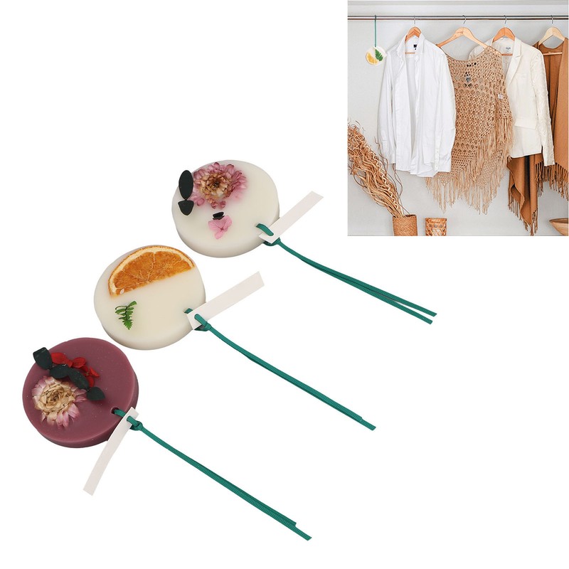 3pcs Wardrobe Aromatherapy Wax Long Lasting Solid 7.5cm Diameter Safe