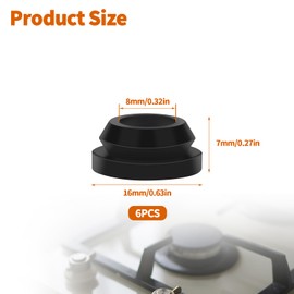 OXDFK 6 PCS RV Stove Top Grommets, Rubber RV Stove Top Grommets Kit for Magic Chef and for Atwood Stove Grates, Camper Stove Cover, for RV Camper Trailer Kitchen Use, Protect Stove from Scratches