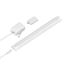 ledscom.de Siris Smart LED Under-Unit Light White Matt with Power Supply and WLAN Controller, Flat, Smart Home, Alexa Enabled (Echo) 30 cm, 370 lm, White, Dimmable